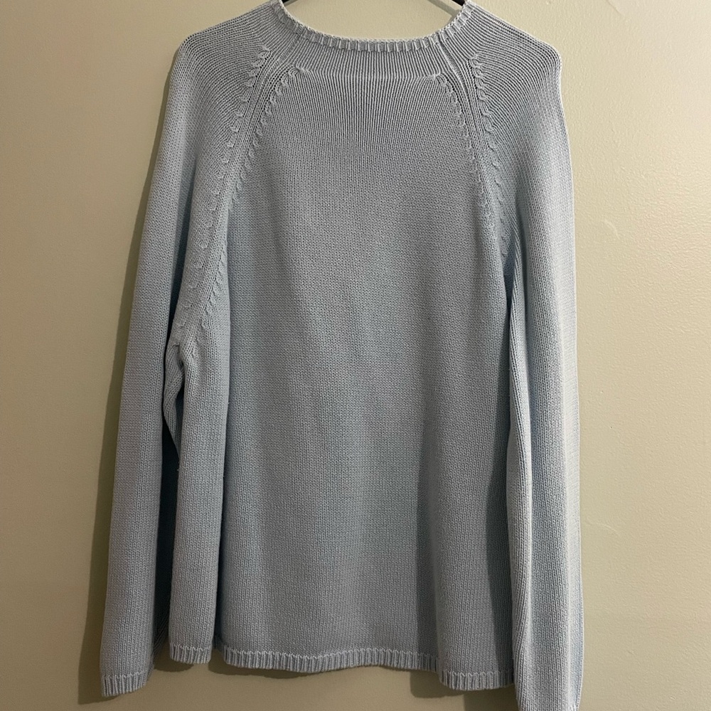 Charter Club Soft Blue Crew Neck Sweater